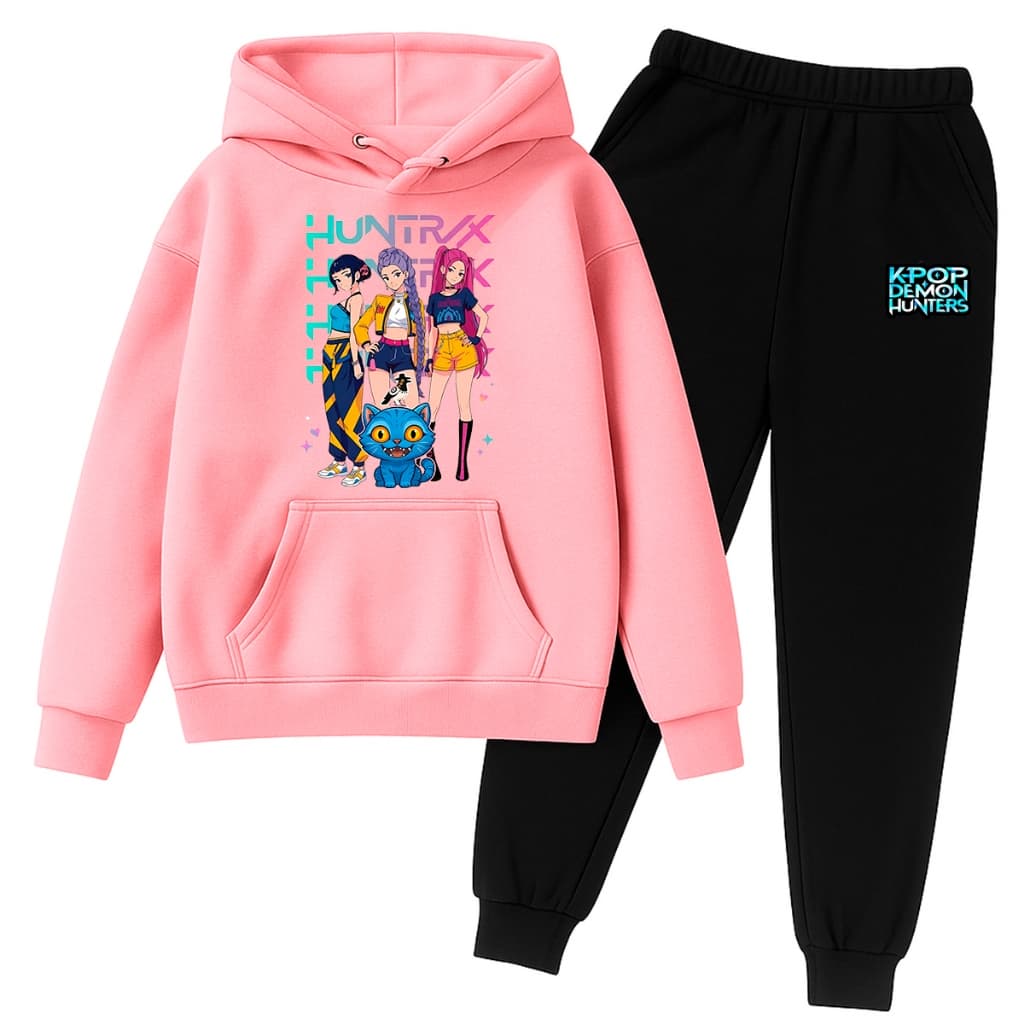 Conjunto De Moletom Infantil Banda Kpop Guerreiras Idol Blusa e Calça