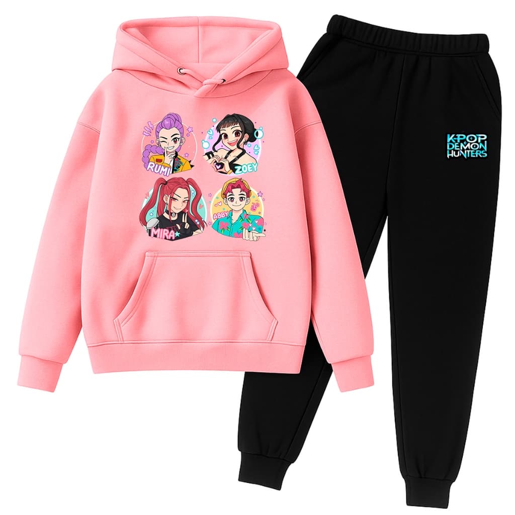 Conjunto Moletom Infantil Banda Kpop Grupo Caçadoras de Demonios