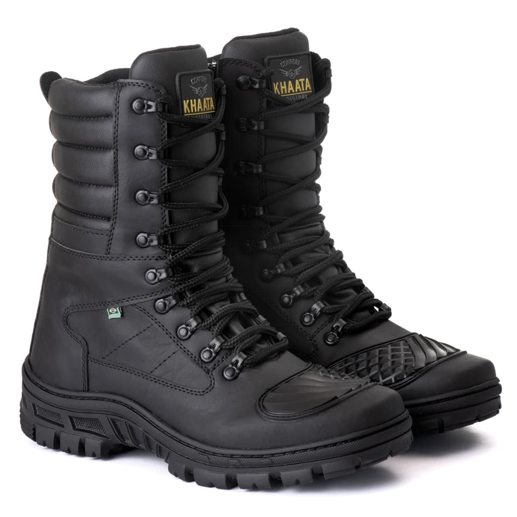 Bota Militar Coturno Adventure Tática De Segurança Americana C/ Zíper Premium Sniper Original