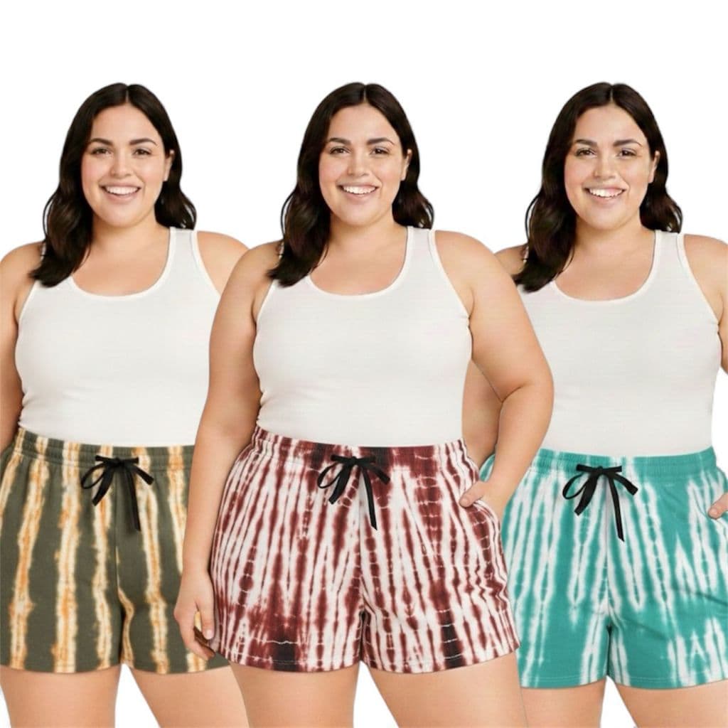 Kit COM 3 Shorts Plus Size Sortidos Ideal para o dia a dia com Conforto do M ao G3