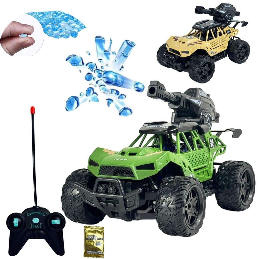 Carrinho De Controle Remoto Jeep Lançador De Bolinhas De Gel Brinquedo Radical Infantil