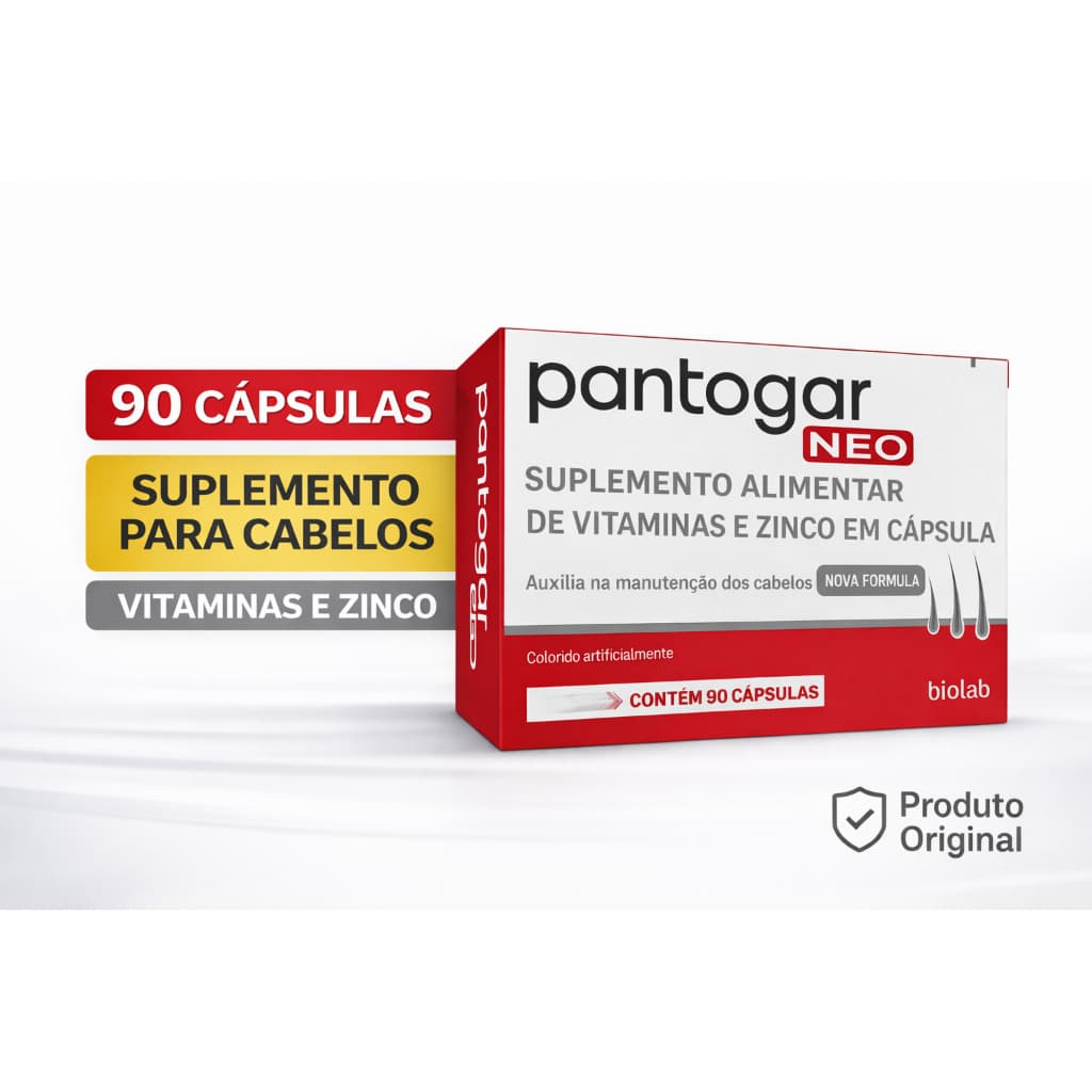 Pantogar Neo 90 Cápsulas | Crescimento Capilar, Queda e Fortalecimento | Original