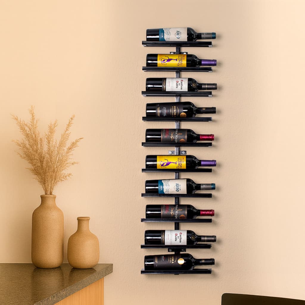 Adega de Vinho Suspensa 10 Garrafas de Parede Industrial Feito em Aço Direto da Fábrica Barzinho Vertical