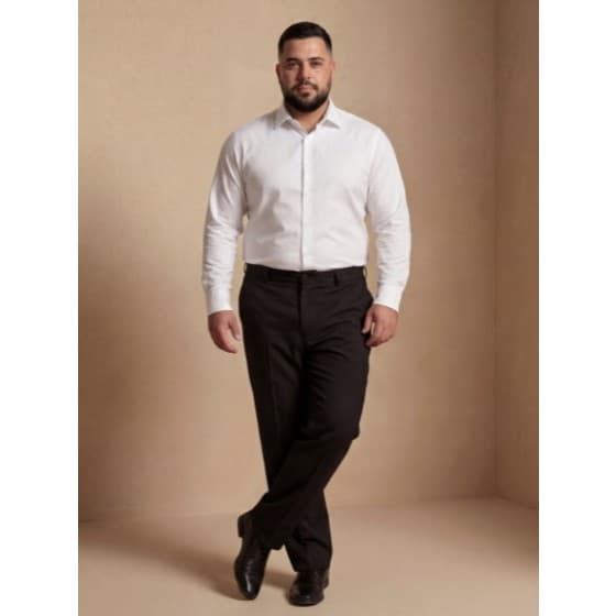 Calça Social Masculina Plus Size Tamanho grande – Microfibra Oxford Preta 52 ao 60
