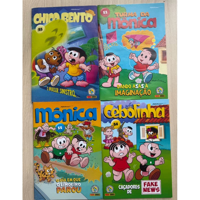 Kit com 04 Gibis  da turma da Mônica- panini