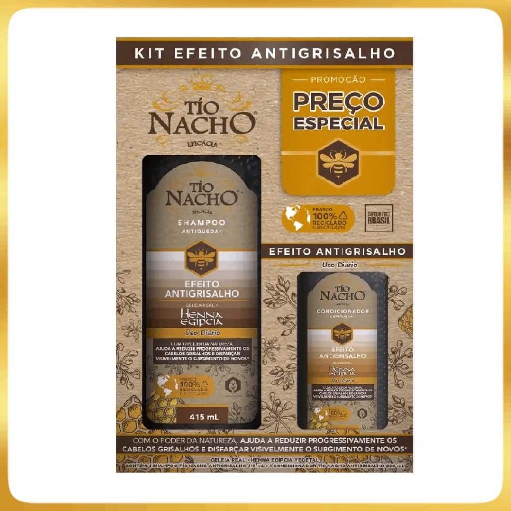 Kit Tio Nacho Antigrisalho Shampoo 415ml+ Condicionador 200ml