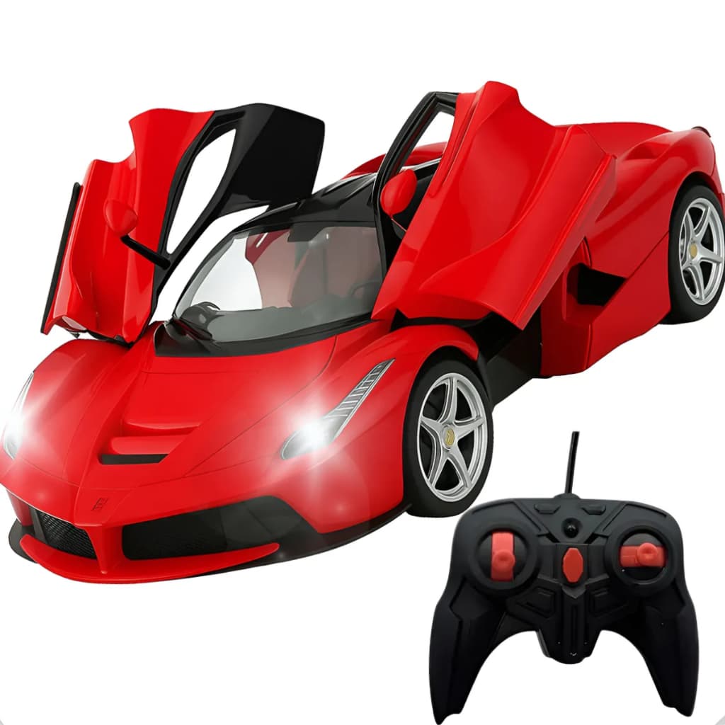 Carro Esportivo Ferrari Carrinho Controle Remoto Brinquedo Menino Abre as Portas Acende Farol