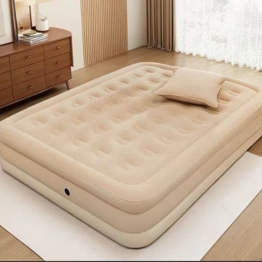 Colchões Inflável Queen Casal e Solteiro Com Bomba de Ar Integrada 4000mAh Portátil e À Prova d’Água