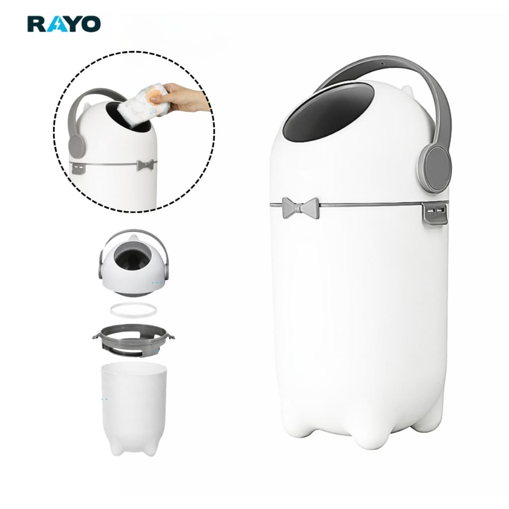 Lixeira Antiodor Antibacteriana 3 em 1 para Fraldas de Bebê, Pet e Banheiro