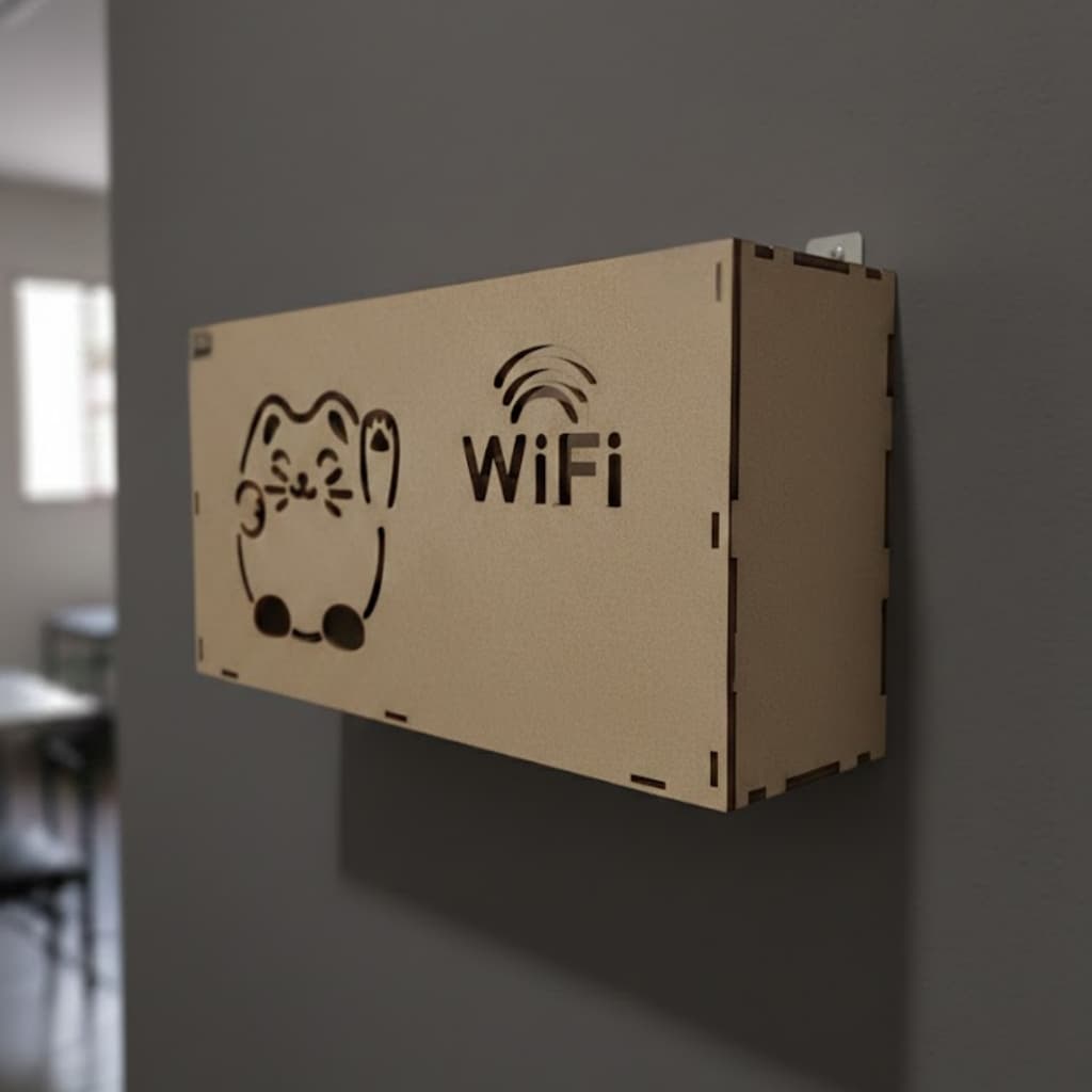 Porta Modem/Roteador de Parede em MDF - Escolha sua Cor