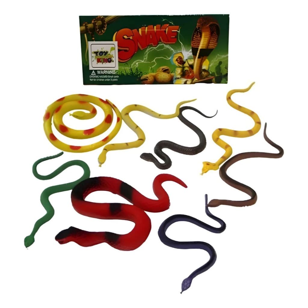 Cobras De Brinquedo Plásticas Kit 8 Und / Bichos Peçonhentos Variada