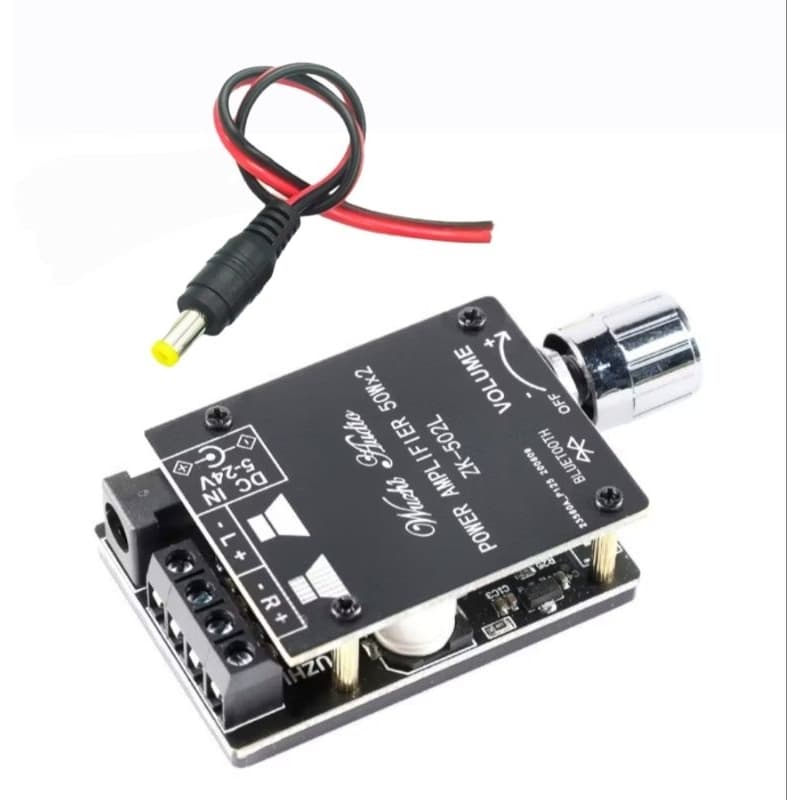 ZK-502L Placa Amplificadora 5.0 Áudio Digital 2x50w Canal Estéreo Amplificador