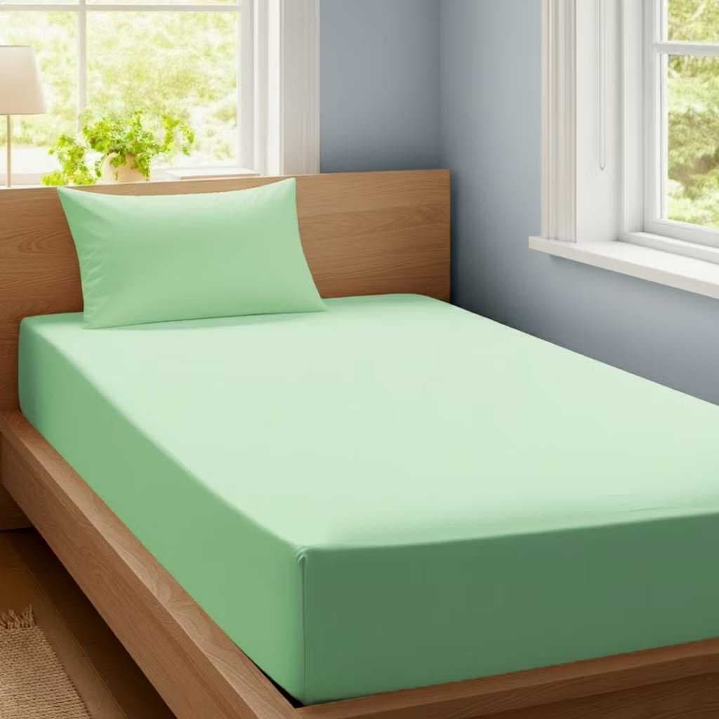 Kit Jogo de Lençol Solteiro 2 Peças Liso 1,88 x 0,88 x 0,20 Altura - Várias Cores