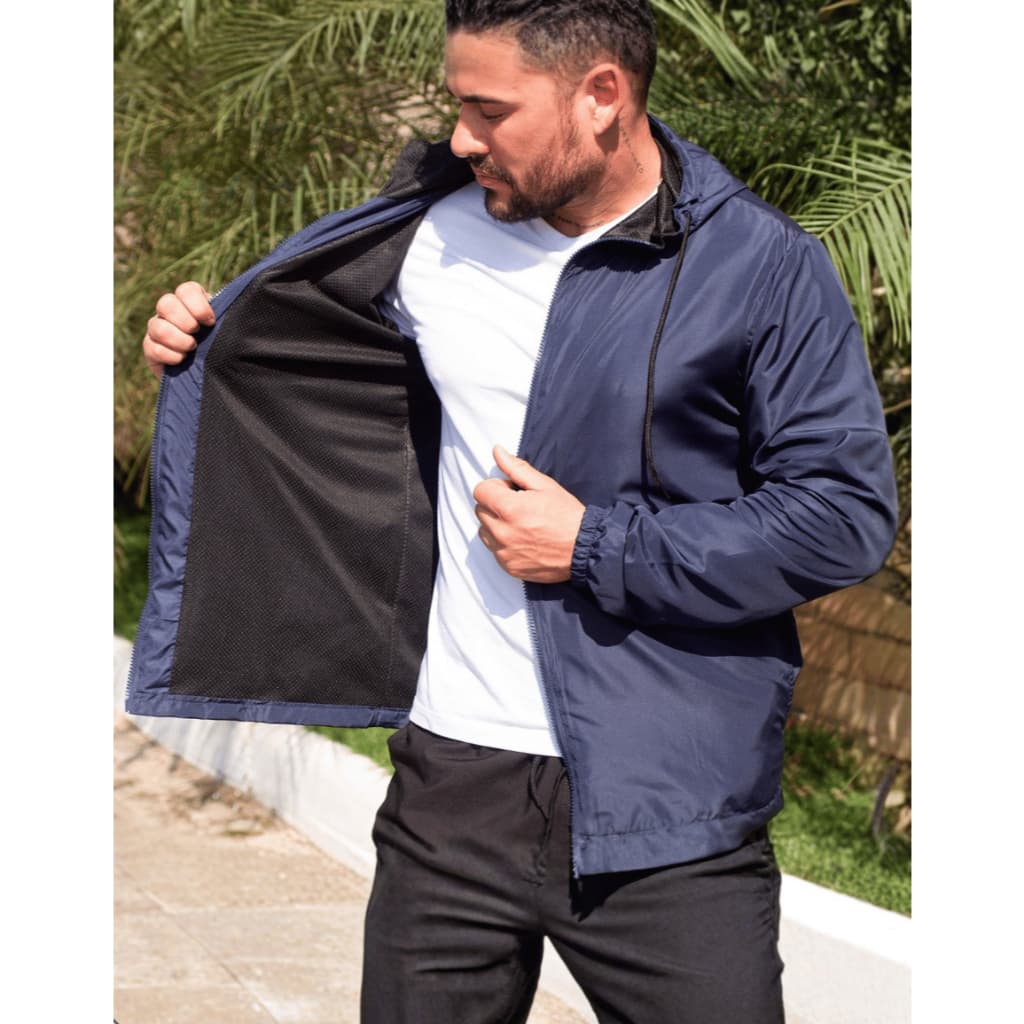 jaqueta corta vento importada 100% forrada capuz forrada casaco blusa