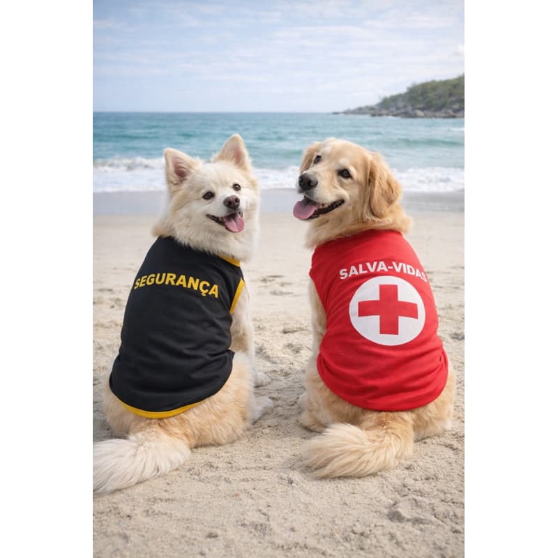 Roupa pet camiseta segurança ,salvas vidas. para cachorro e gato,para carnaval .primavera verão.