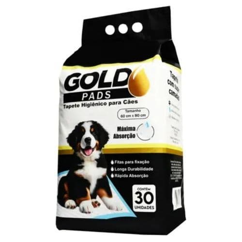 Tapete Higiênico Gold Pads Para Cães Pacote com 30 Unidades | 60x80cm  NF
