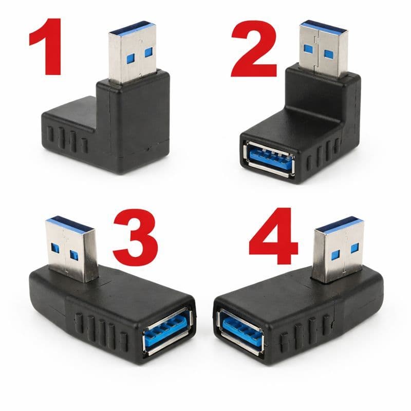 Ângulo Adaptador 90° Graus Usb 3.0 Entrada E Saída Usb 3.0 ideal para pc notebook aparelhos com usb