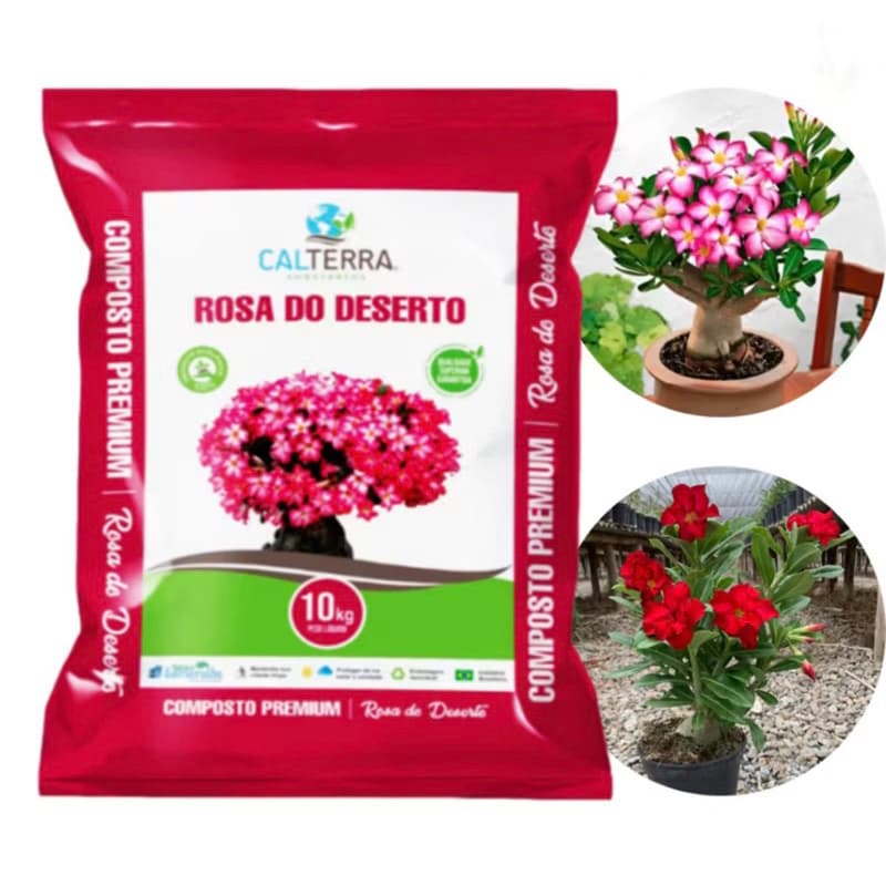 Substrato para Rosa do Deserto 3kg OU 10kg Calterra Premium