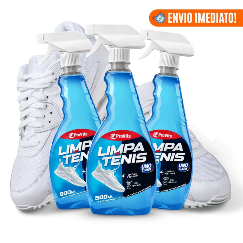 Kit 3 Limpa Tênis Spray Premium Provita Limpeza Profunda 500ml