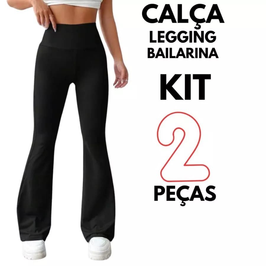 Calça Legging Bailarina Flare Modela bumbum Cintura Alta Promoção