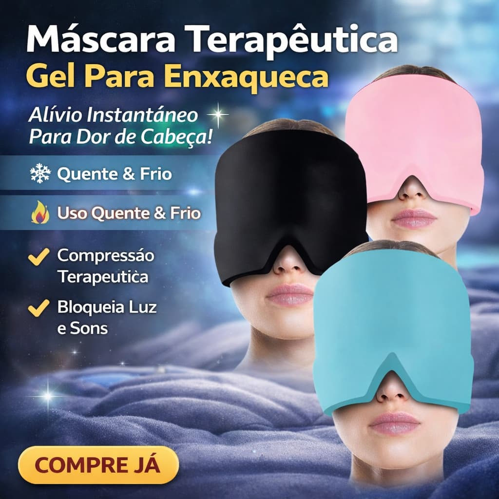 Touca Terapêutica Gel Para Enxaqueca E Alívio Da Dor De Cabeça Máscara De Gelo Quente E Frio