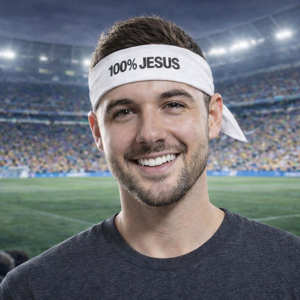 Bandana Copa Estilo NJ 100% Jesus – Faixa Esportiva Futebol Torcida Unissex