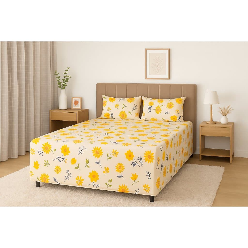 Capa luva box Queen 3 peças Hipercal estanpado 50% Algodão