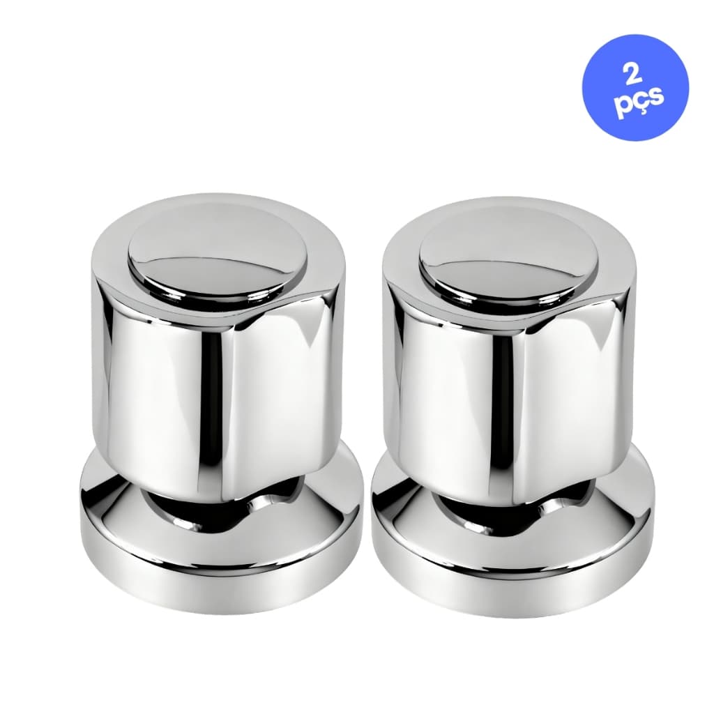 Kit 2 Acabamento Registro Chuveiro Deca 1/2 3/4 Cromado C40