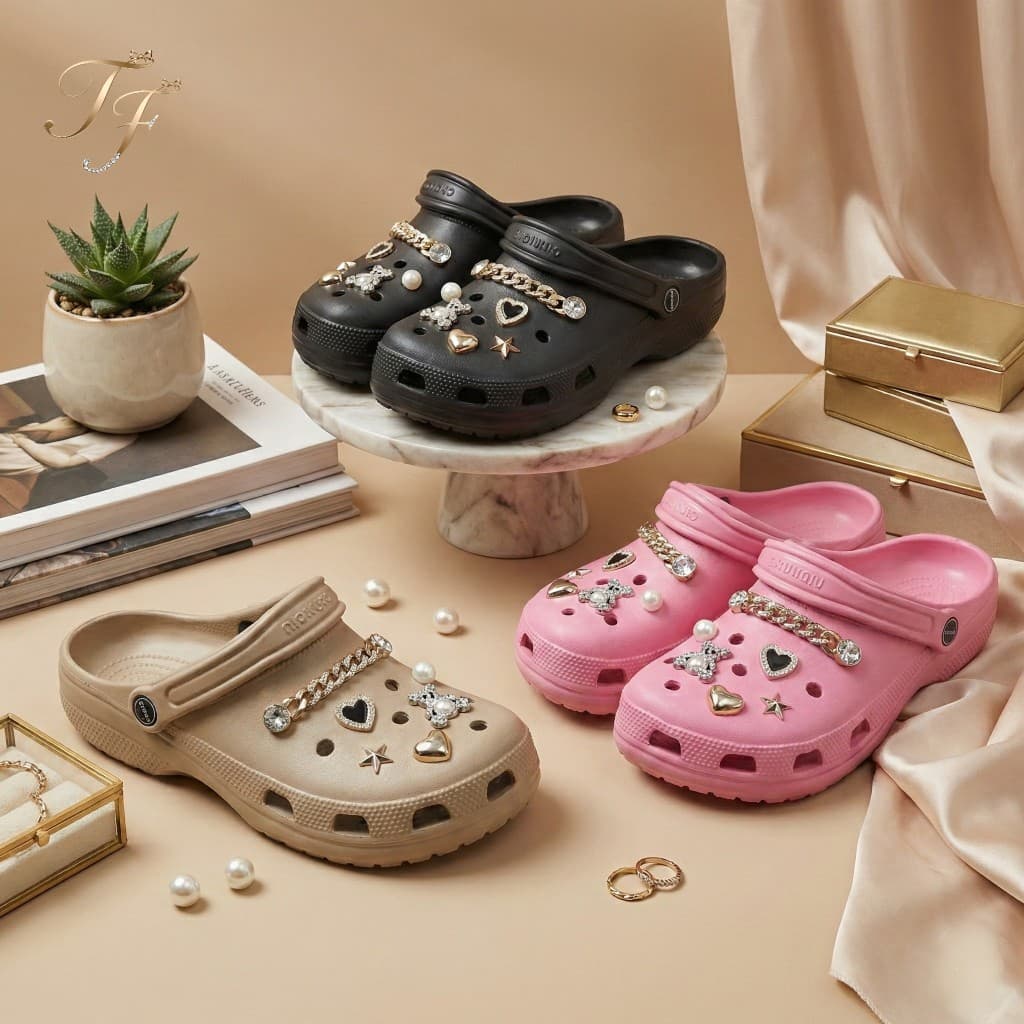 Babuche Feminino EVA Nuvem Confortável com Pins e Correntes - Sandália Macia Moda Luxo