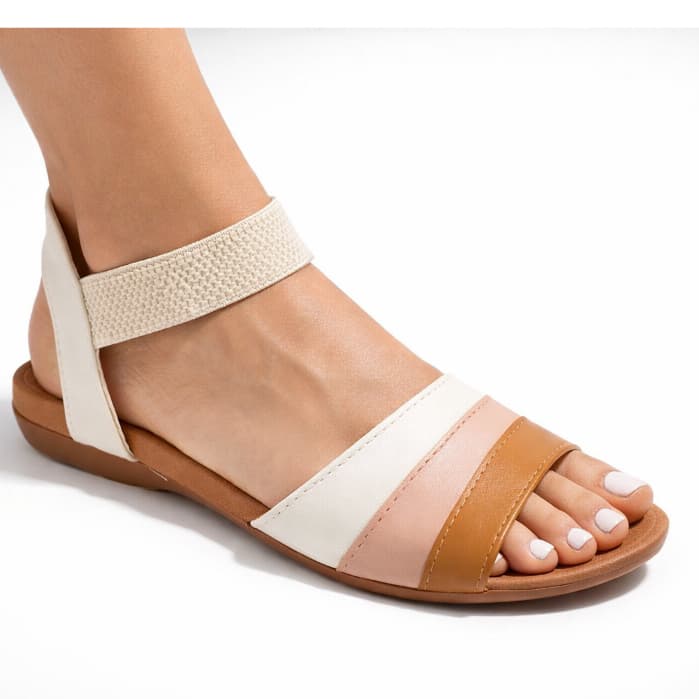 Sandália Feminina Ortopédica Anatômica Conforto Casual com Elástico todas ocasiões