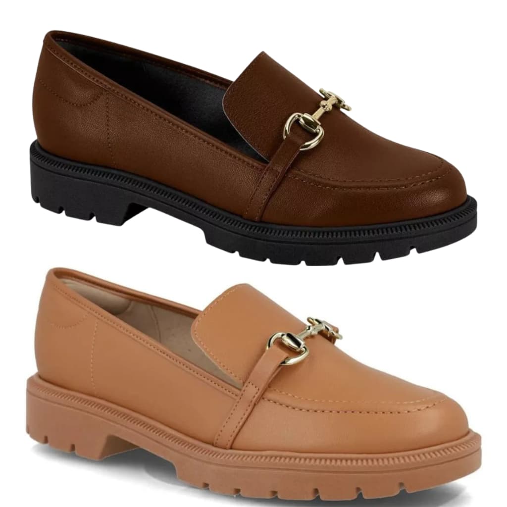 Mocassim Fivela Beira Rio Tratorado Napa Turin