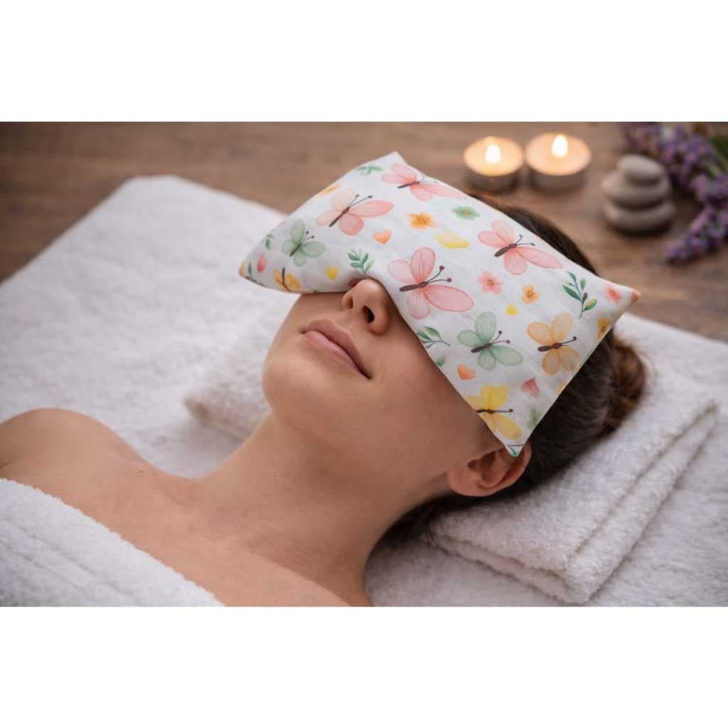 Máscara Térmica de Sementes e Ervas Para os Olhos