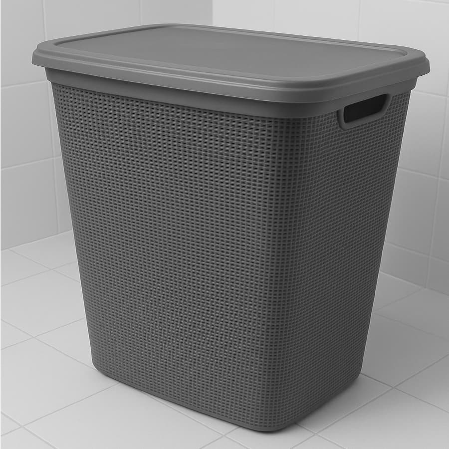 Cesto Organizador Multiuso 45 Litros Grande Com Tampa – Roupas, Brinquedos, Quartos e Lavanderia, Resistente, Casa.