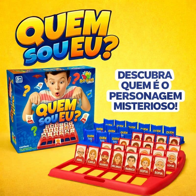Jogo Quem Sou Eu Educativo Para Crianças Brinquedo Divertido Jogos de Tabuleiros Diversão Em Família