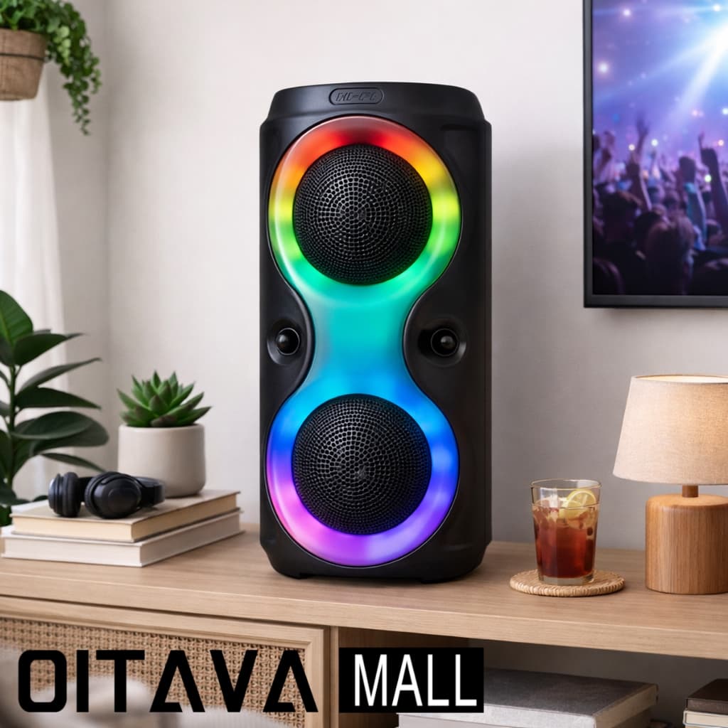 Caixa De Som Bluetooth Multimídia Led Rgb Usb Fm Tws 50w Cor Cs-29