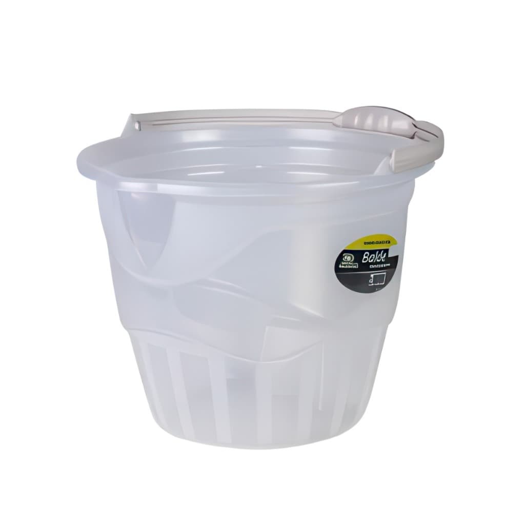 Balde Plástico Resistente 8 Litros Reforçado Com Alça Transparente Limpeza Multiuso Lavanderia