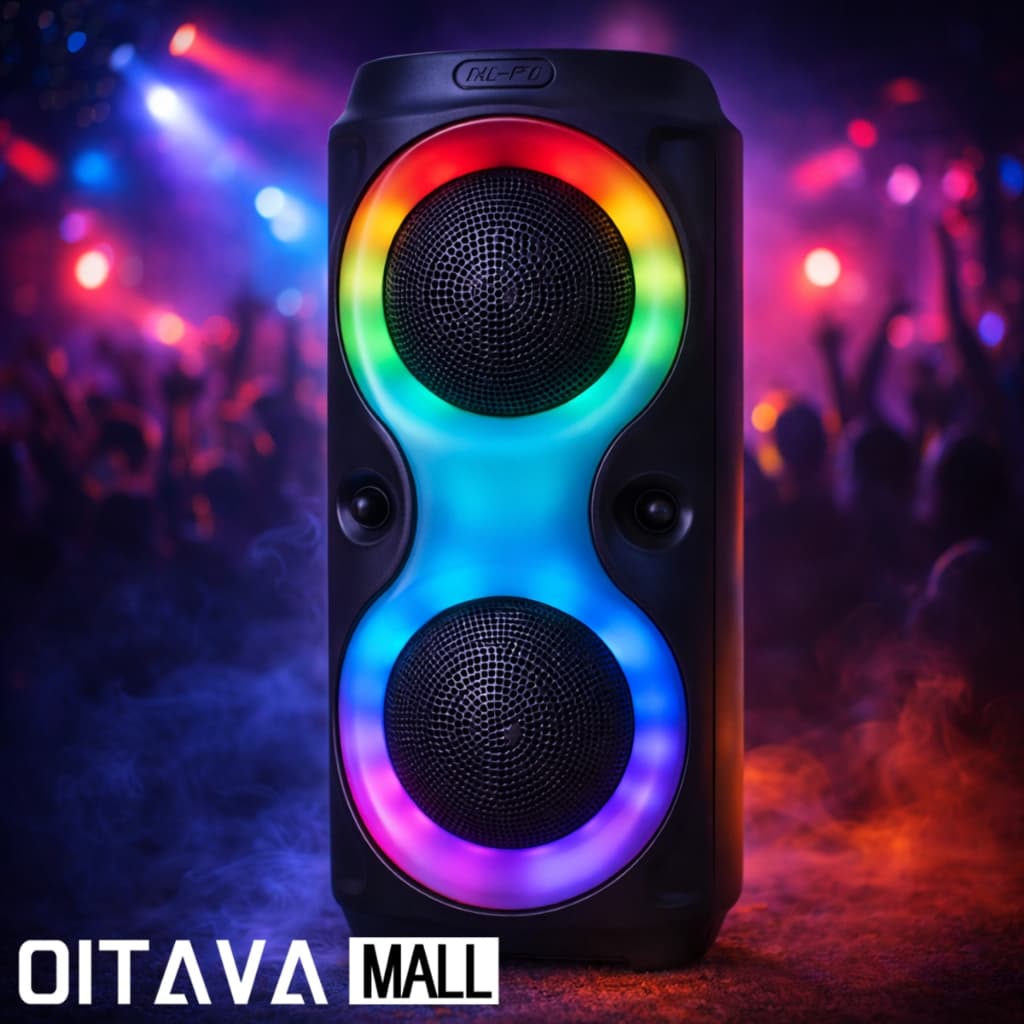 Caixa De Som Bluetooth Multimídia Led Rgb Usb Fm Tws 50w Cor Cs-29