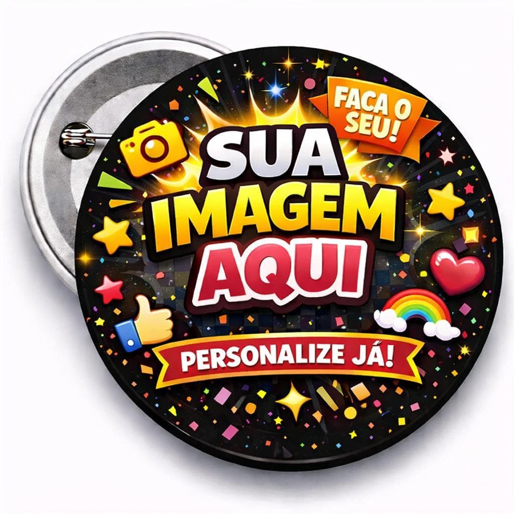 Boton Button Botton Personalizados - 3,5 cm - 50 Peças