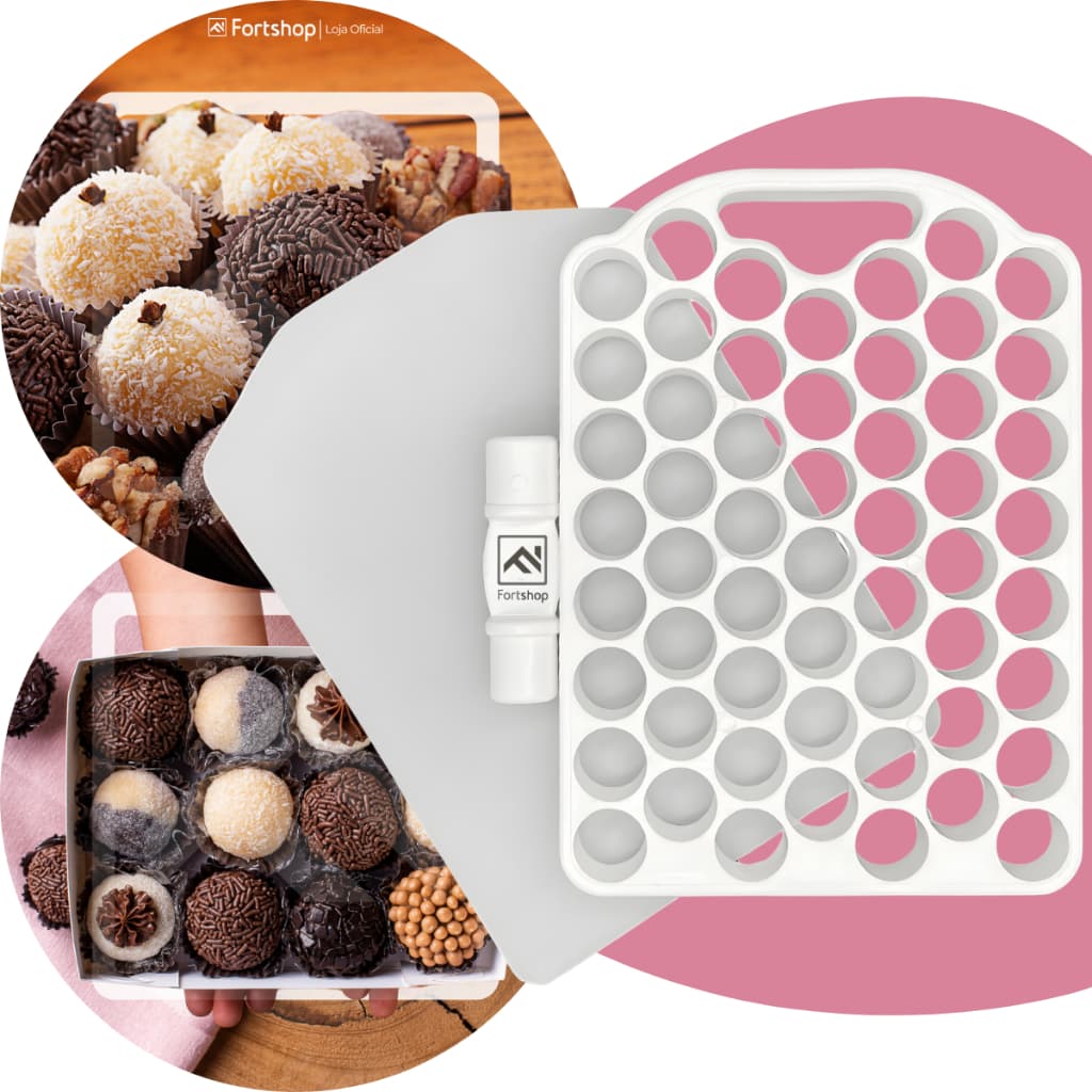 Placa Porcionadora Doce 10g 13g 15g OU 18g 55 Furos Dosadora Brigadeiro Beijinho Docinho Confeitaria