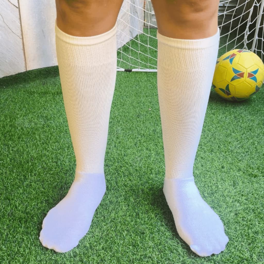 Kit 1/3 Meião Futebol Esportivo Infantil Juvenil Longo Algodão Conforto Meia Alta Qualidade Opções