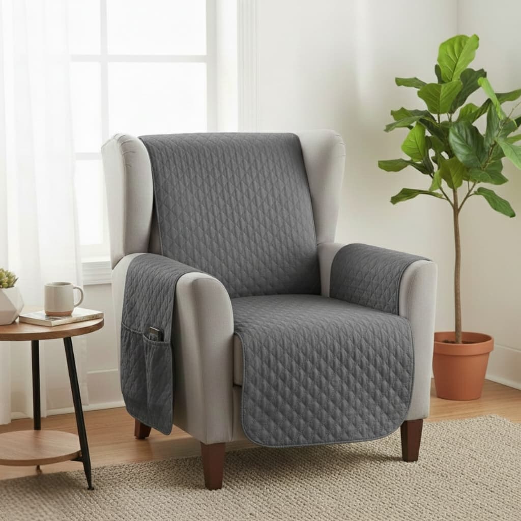 Protetor de Poltrona Capa de Sofá 1 Lugar com Proteção e Segurança com Porta Objetos