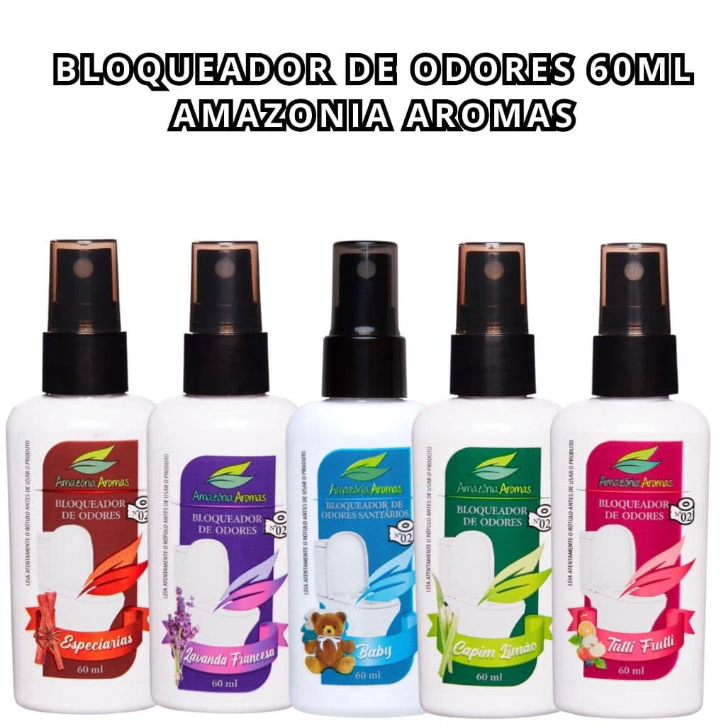 Kit 2 Bloqueadores de Odores Sanitários 60ml Amazônia Aromas