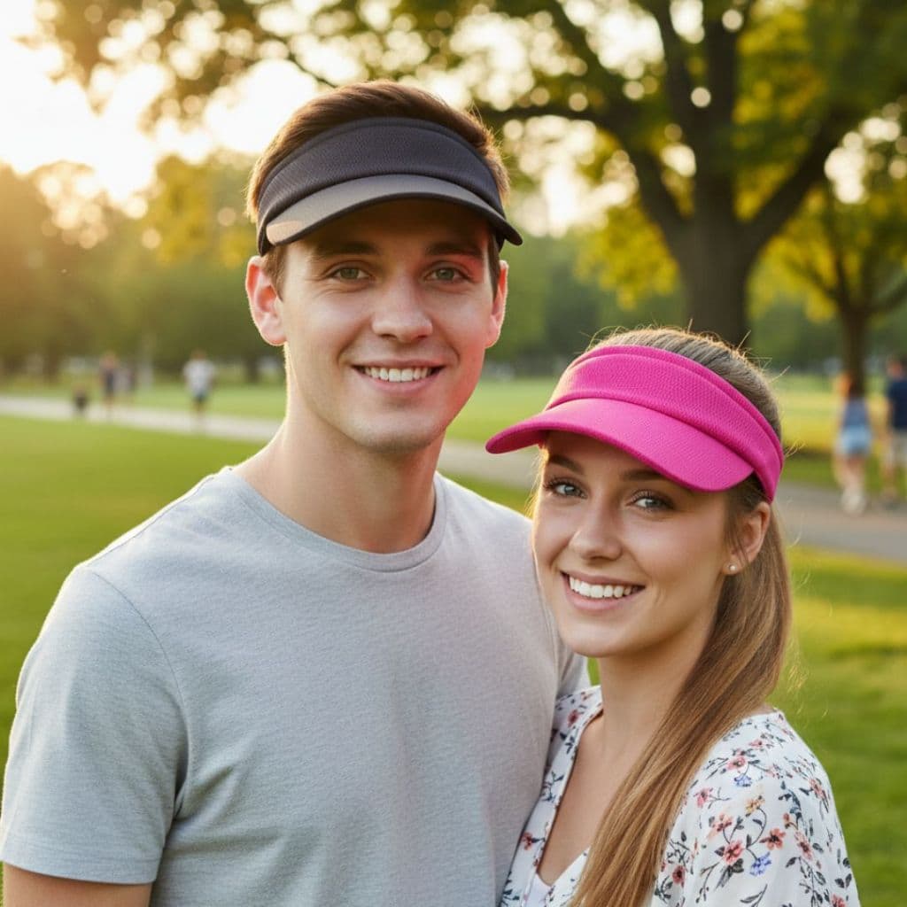 Viseira Boné Unissex Ajustável Premium 17 Cores Corrida Caminhada Praia Ciclismo Piscina