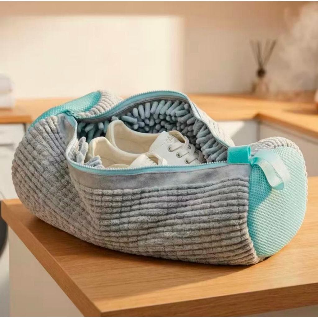 Saco de Lavagem de Sapatos em Malha Respirável, Ideal para Armazenamento e Transporte