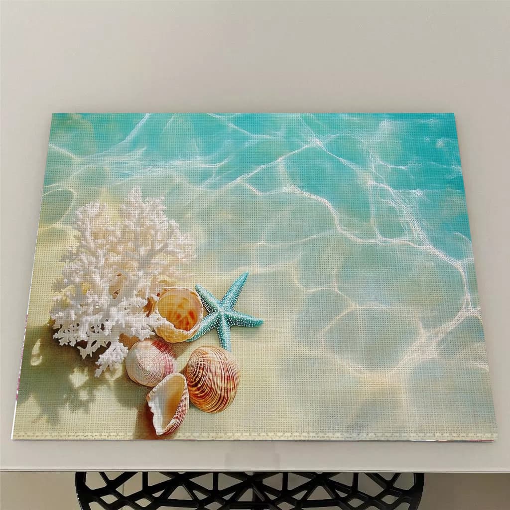 Jogo Americano Praia Verão Mesa Posta Souplast Cozinha Mesa de Jantar