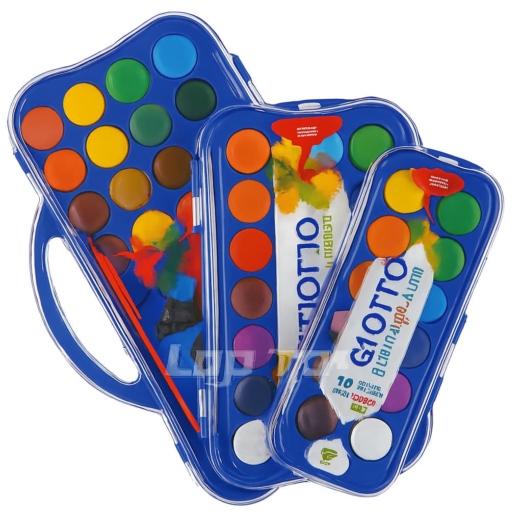 Aquarela Giotto Acquerelli + 1 e 2 pincéis 12/24/36 cores Pastilhas Profissionais Pintura Artística