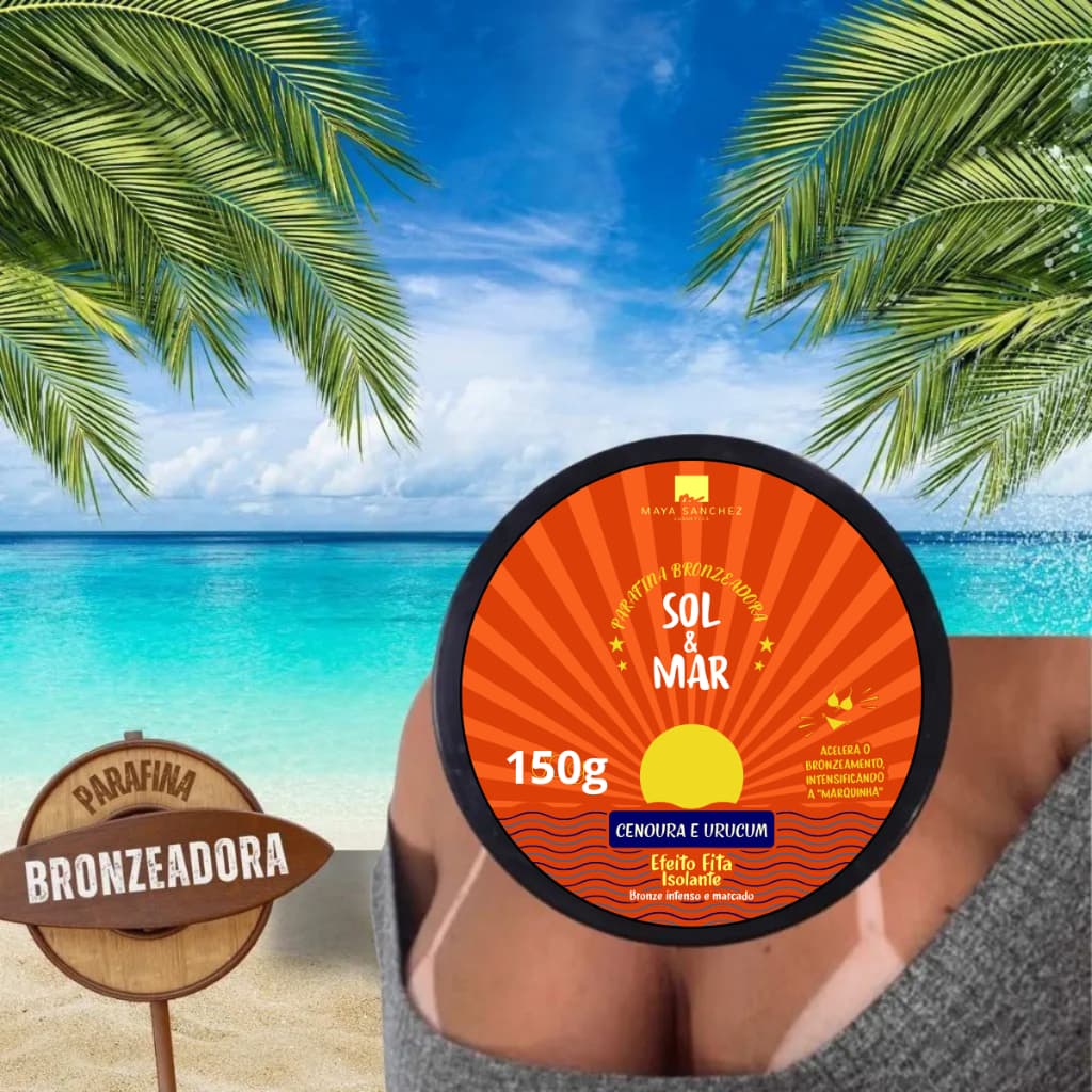 Parafina Bronzeadora E Acelerador Sol & Mar Bronze Intenso e Duradouro 150G