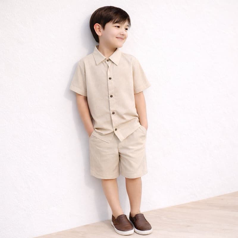 Conjunto Social Infantil Menino Camisa + Shorts 2 Peças | Festa, Batizado, Casual Chic
