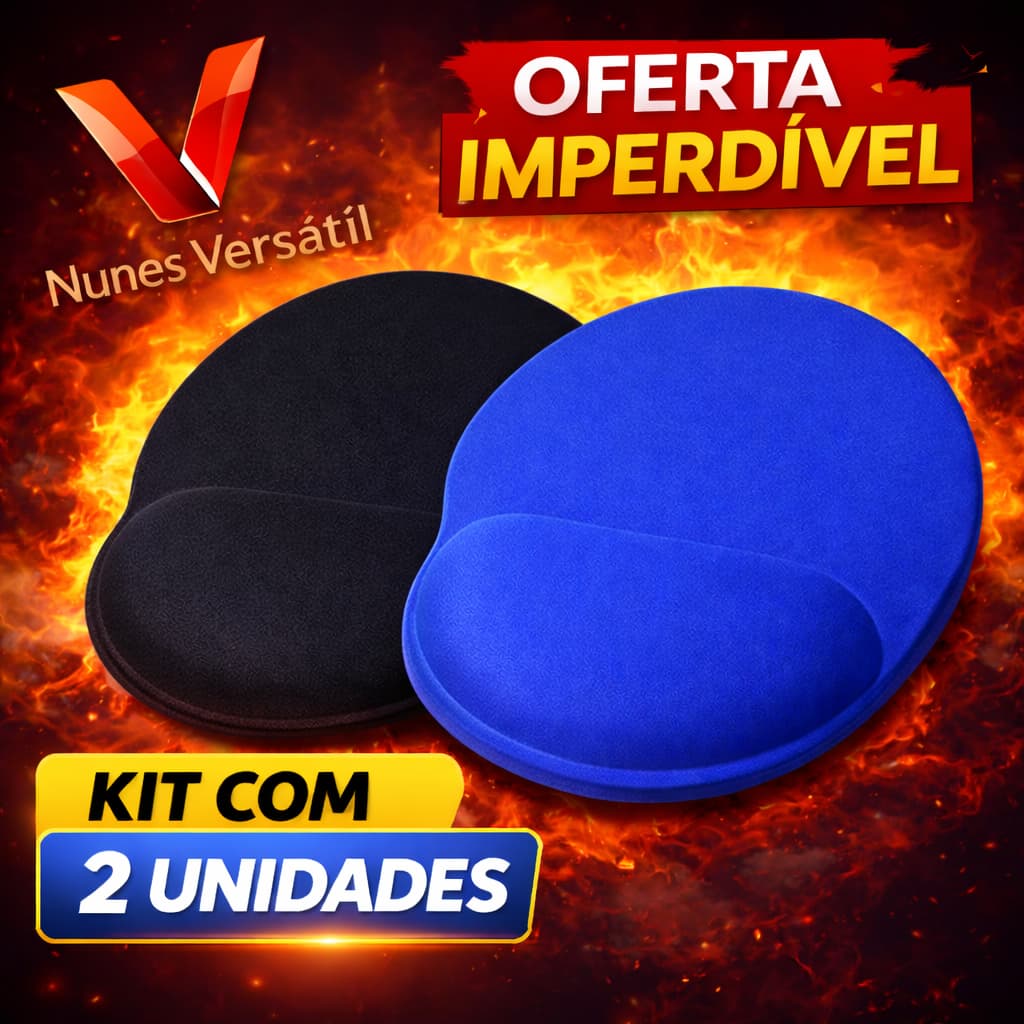 2x Mousepad Ergonômico Gamer Com Apoio De Punho Pulso Mouse Pad Ergonomico Confortável