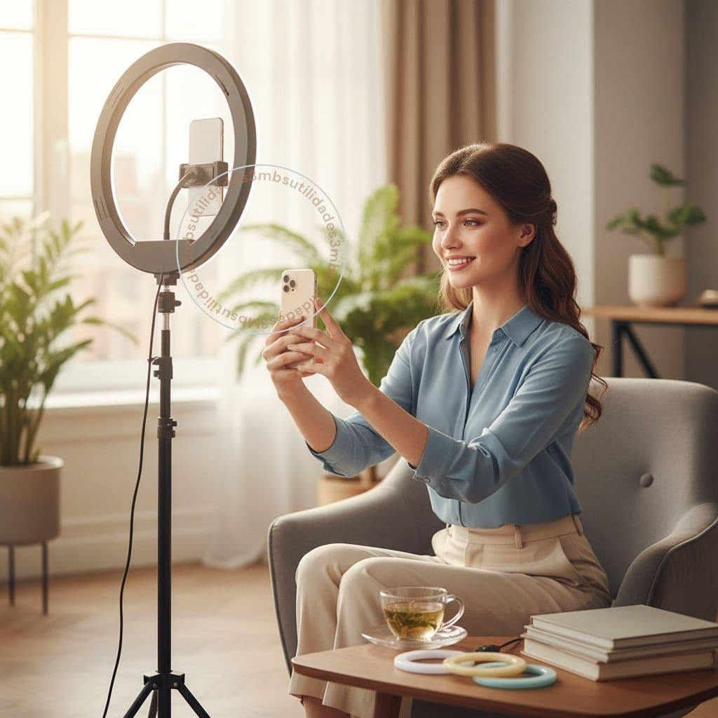 Ring Light Iluminador Polegadas 10 Com Tripé Profissional Premium Led Selfie para Celular VIP